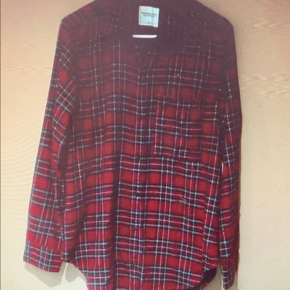 Red Plaid Men's Shirt